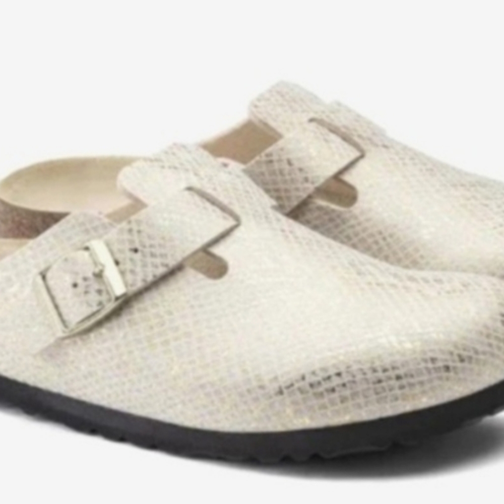 Birkenstock Shiny Python Eggshell Boston BS Women… - image 5